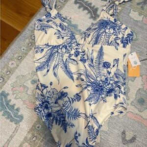 Kona Sol Blue and White Swimwear